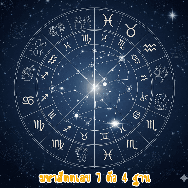 มหาสัตตเลข 7 ตัว 4 ฐานรายปีพร้อมทักษาจร