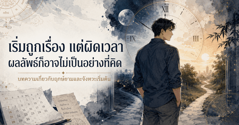 เริ่มถูกเรื่อง แต่ผิดเวลา ผลลัพธ์ก็อาจไม่เป็นอย่างที่คิด
