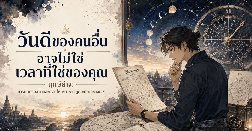 วันดีของคนอื่น อาจไม่ใช่เวลาที่ใช่ของคุณ : ทำความเข้าใจ “ฤกษ์ล่าง” ก่อนเริ่มเรื่องสำคัญ